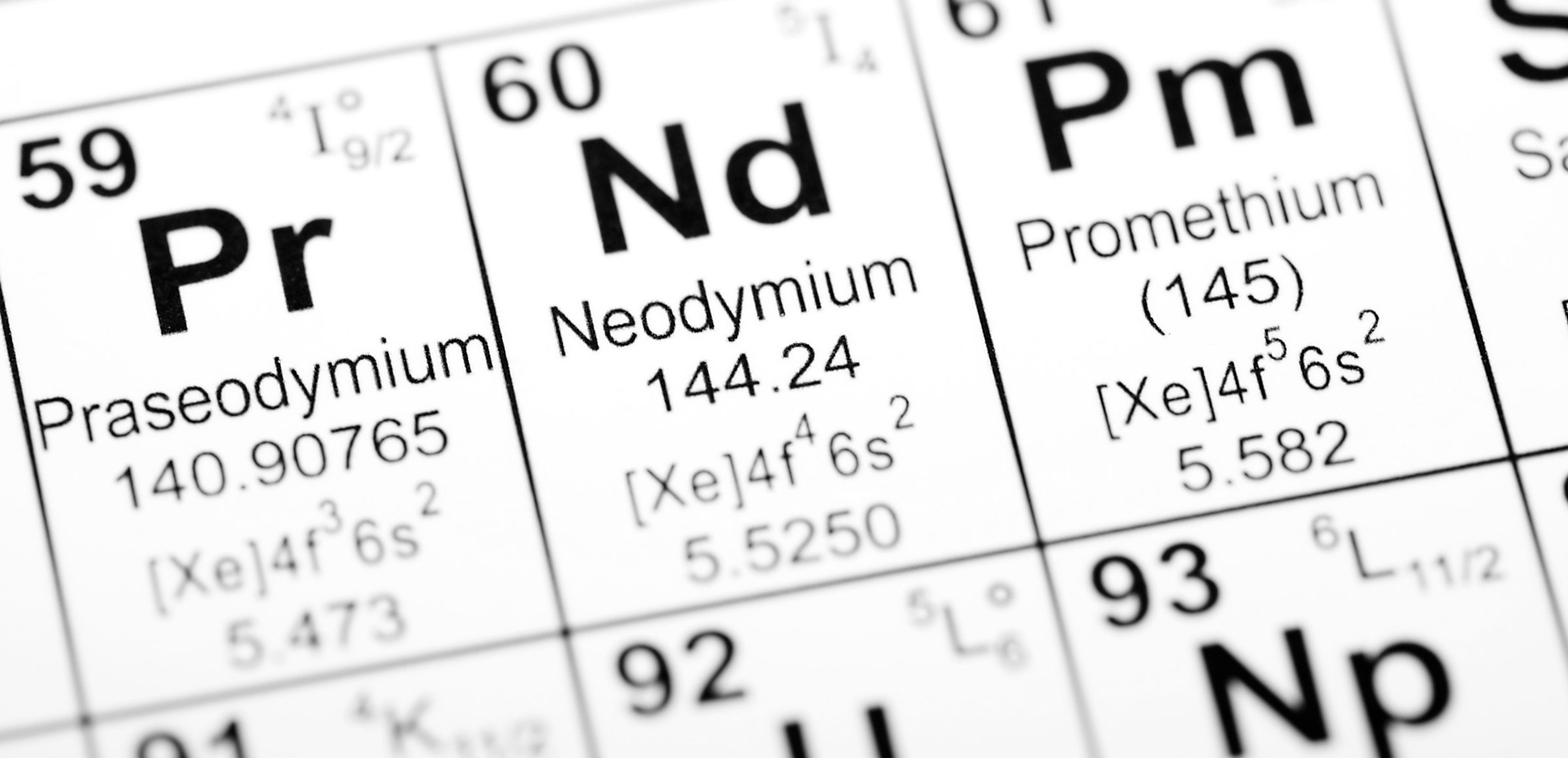 Tabla periódica elemento neodimio